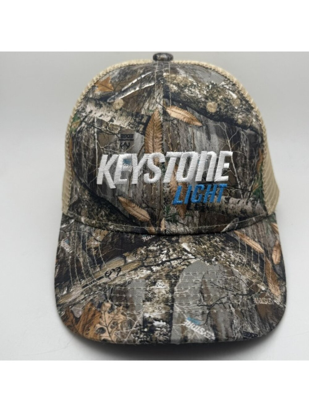 Keystone Light Camo Trucker Hat Mens Adjustable Snapback Beer Hunting Fishing